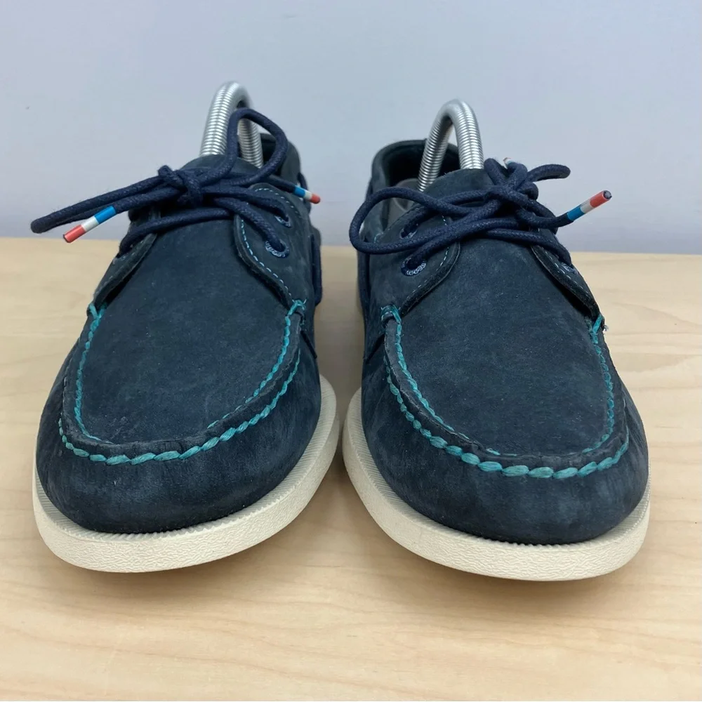Sperry Top-Sider Men’s Size 10.0 Classic 2-Eye Boat Shoes Navy Blue Leather